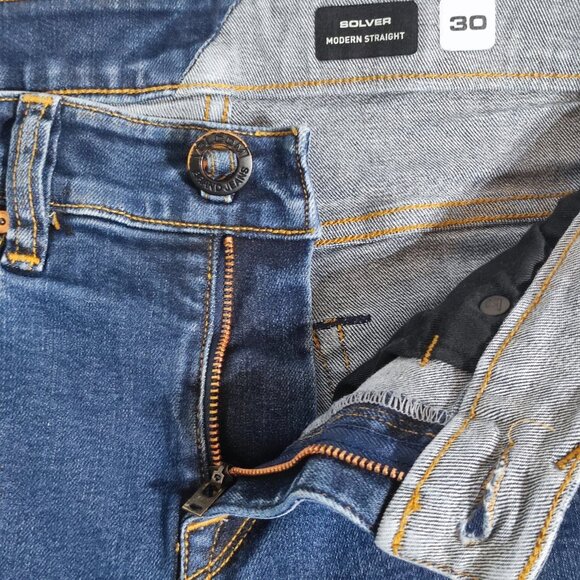 Volcom Jeans men's size 30 denim blue Solver Frickin Modern Straight Fit jeans - Picture 8 of 14